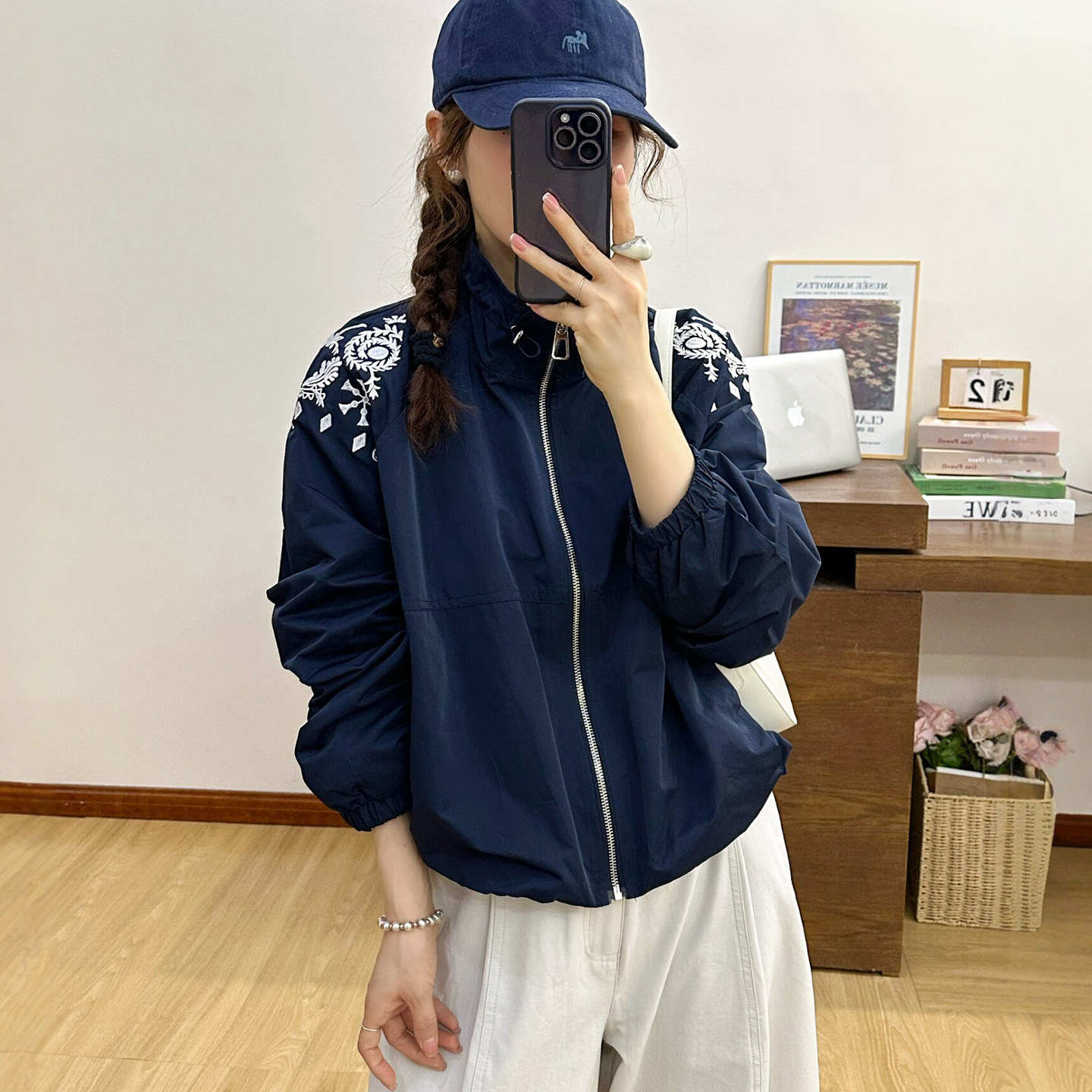 重工刺绣棒球服外套女欧洲站2026春装新款欧货女装时尚短款夹克潮