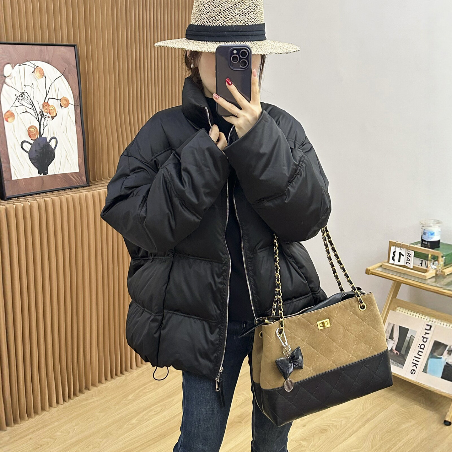 复古缎面立领面包羽绒服女欧洲站2025冬装新款欧货女装加厚外套潮,女装/女士精品,羽绒服,淘宝优惠券,粉丝福利购,淘宝优惠卷