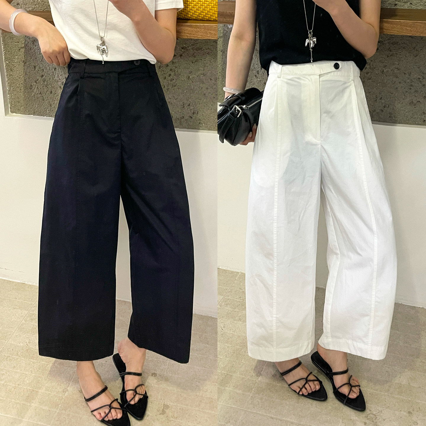 一粒扣九分直筒西装阔腿裤女欧洲站2026夏装新款欧货女装休闲裤潮