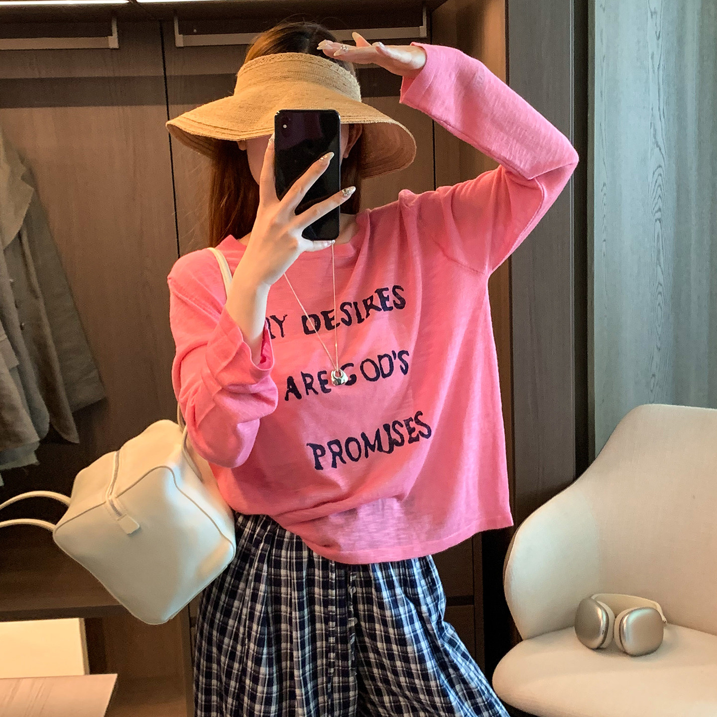 字母刺绣面膜长袖T恤女欧洲站2026夏季新款欧货女装INS防晒上衣潮