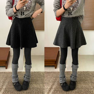短裙百褶裙潮 欧货女装 羊毛呢加厚A字半身裙女欧洲站2025冬装 新款