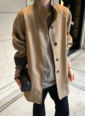 英伦风立领休闲风衣女欧洲站上衣