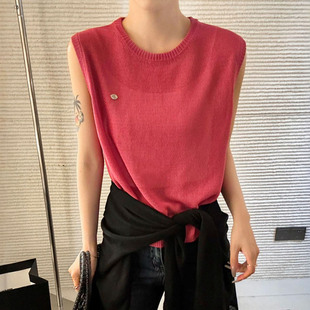 欧货女装 贝壳扣飞飞袖 新款 冰丝针织衫 洋气上衣潮 女欧洲站2025夏装