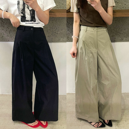 复古直筒西装阔腿裤女欧洲站2026夏季新款欧货女装时尚休闲裤子潮