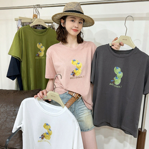 水果印花面膜短袖T恤女欧洲站2026夏季新款欧货女装时尚打底衫潮