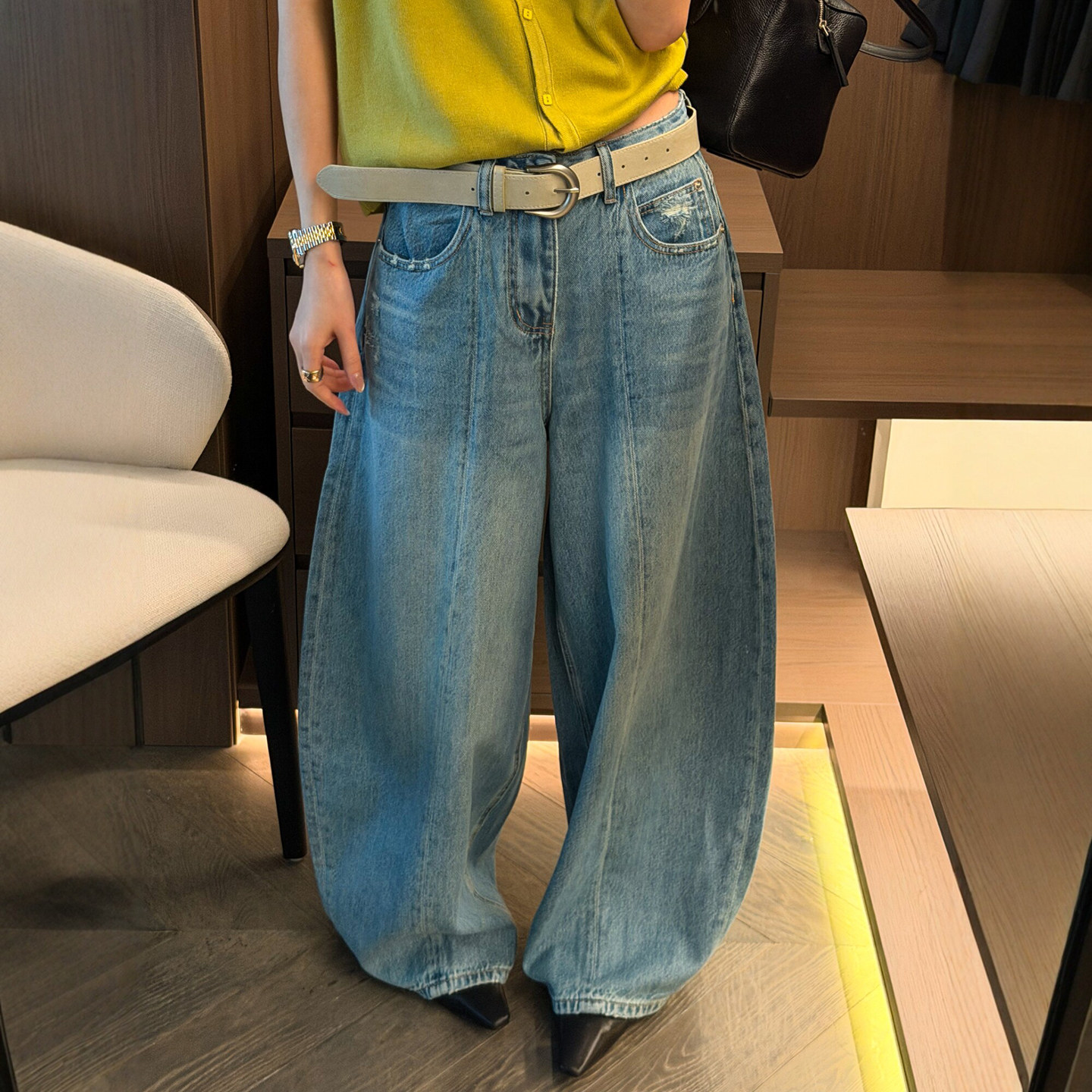 复古破洞拖地阔腿牛仔裤女欧洲站2026春装新款欧货女装直筒裤子潮