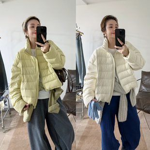 立领面包外套潮 欧货女装 泡芙云感排骨羽绒服女欧洲站2025冬装 新款