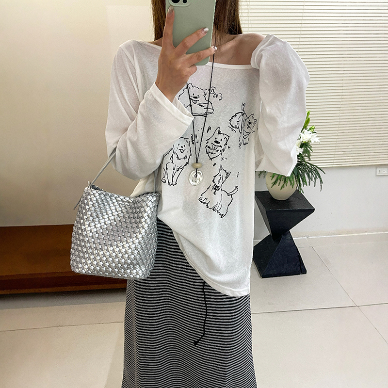 字母印花T恤条纹半身裙两件套装女欧洲站2025夏装新款欧货女装潮