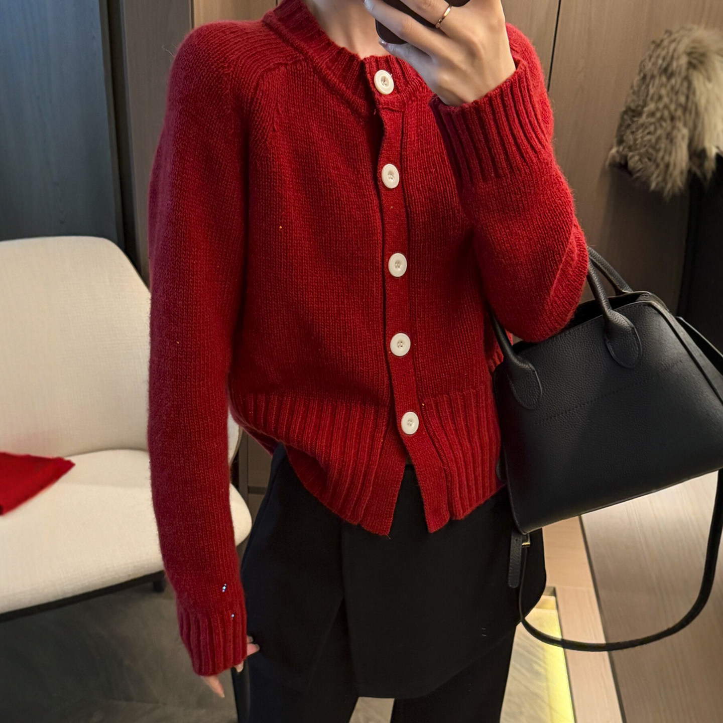 重工亮片细羊毛针织开衫女欧洲站