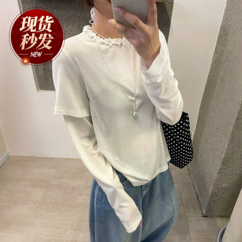 假两件天丝羊毛针织衫女欧洲站2026春装新款欧货女装薄款打底衫潮