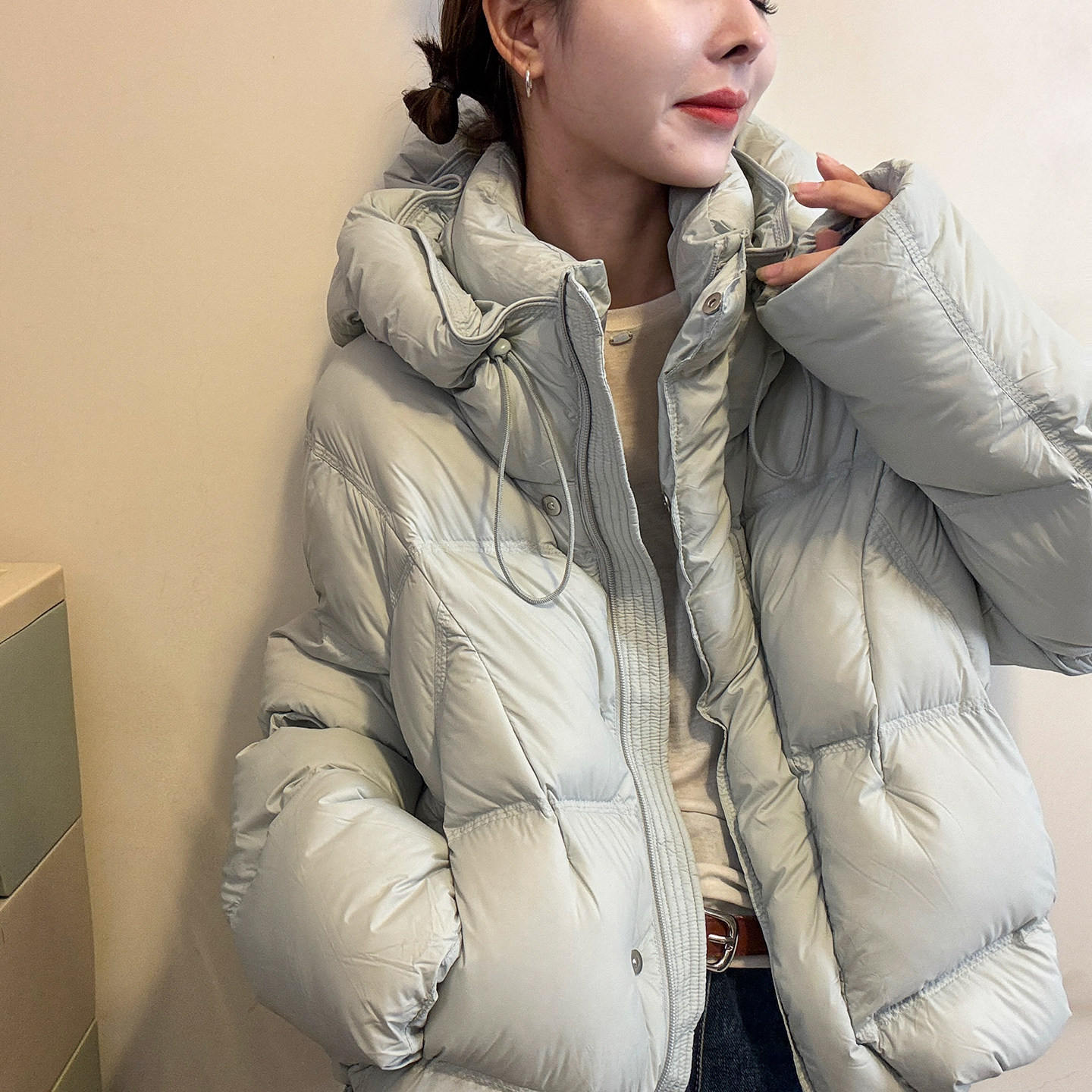 180克连帽面包羽绒服女欧洲站2025冬装新款欧货女装时尚短外套潮,女装/女士精品,羽绒服,淘宝优惠券,粉丝福利购,淘宝优惠卷