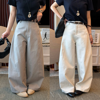 复古拖地西装阔腿裤女欧洲站裤子