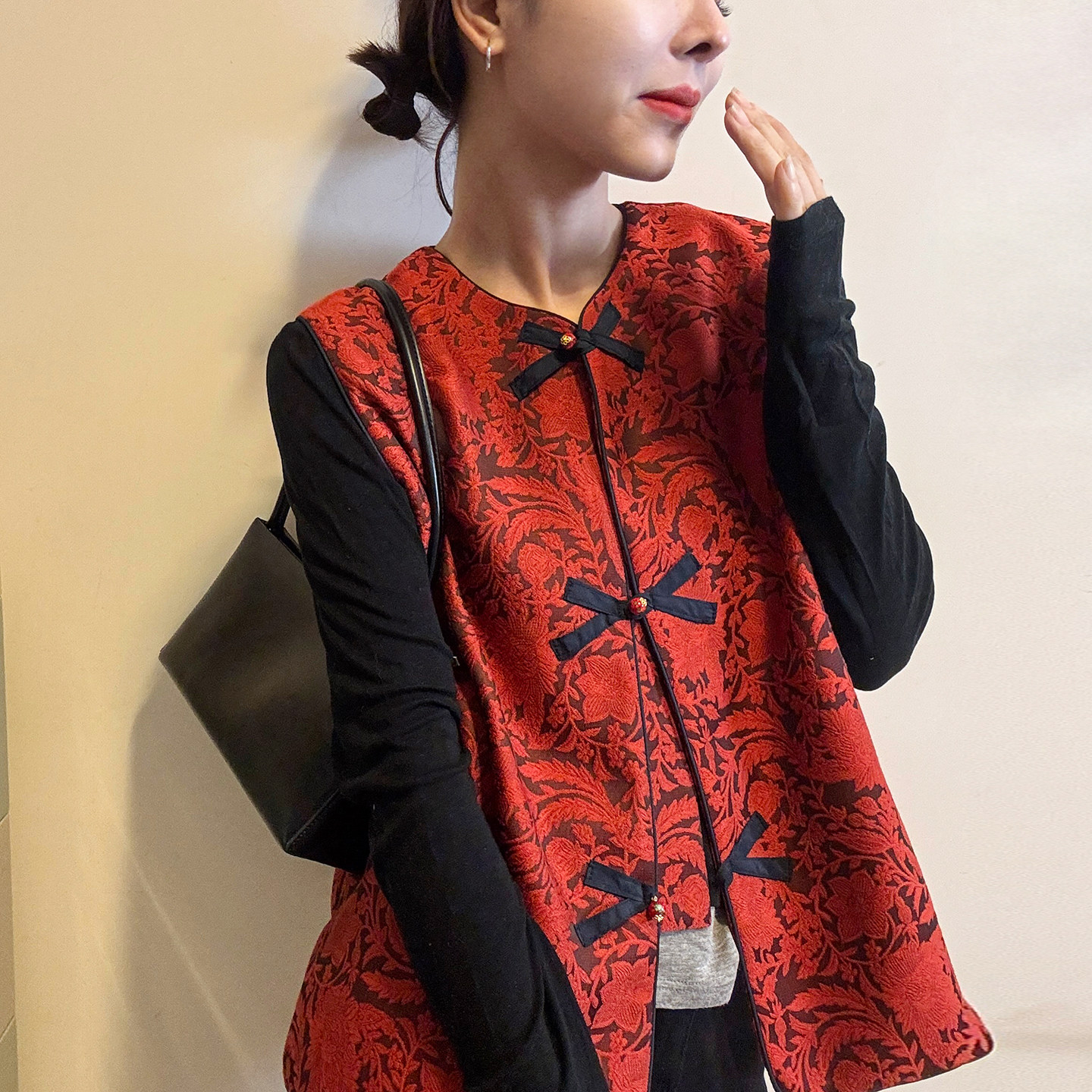 新中式国风盘扣马甲外套女欧洲站