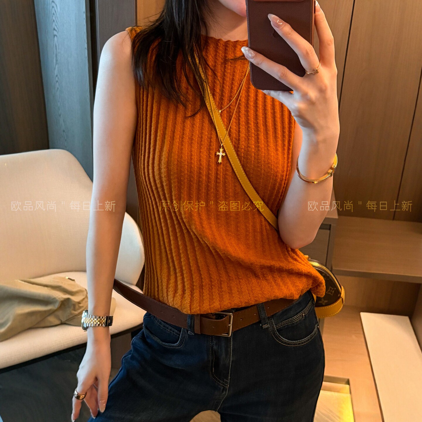 小半高领绵羊毛冰丝针织女欧洲站