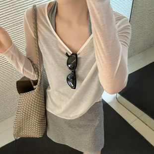 潮 面膜T恤吊带背心半身裙三件套装 女欧洲站2025夏装 新款 欧货女装