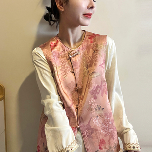 新中式国风刺绣马甲外套女欧洲站2026春装新款欧货女装无袖上衣潮