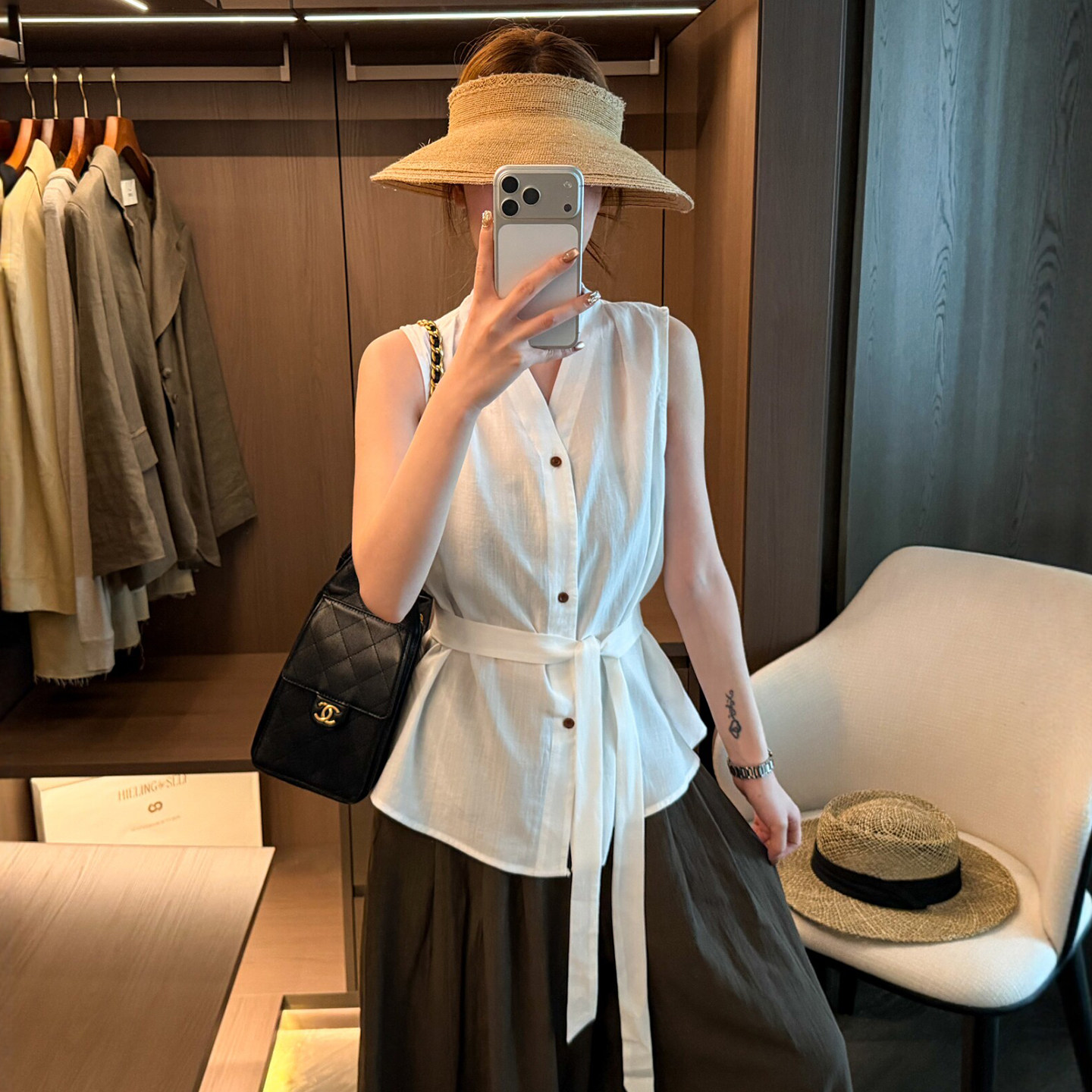 高级感收腰A字衬衫女欧洲站上衣