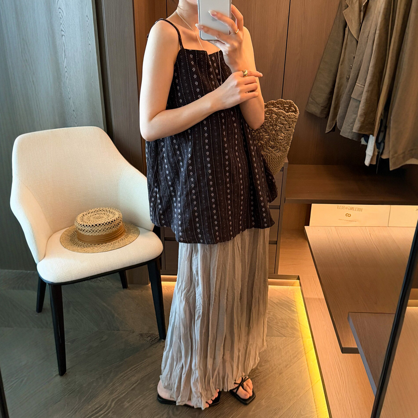 复古刺绣吊带背心半身裙两件套装女欧洲站2026夏季新款欧货女装潮