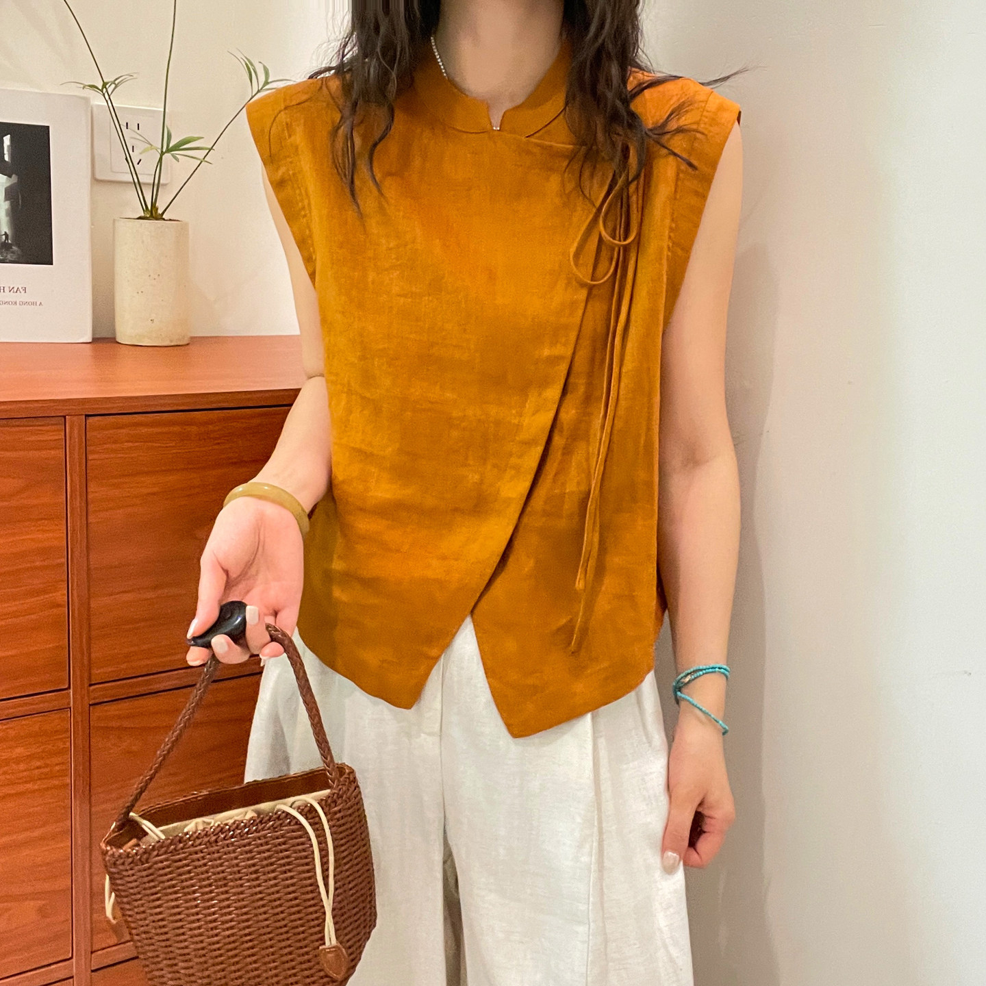 新中式飞飞袖亚麻衬衫女欧洲站2026夏季新款欧货女装洋气娃娃衫潮