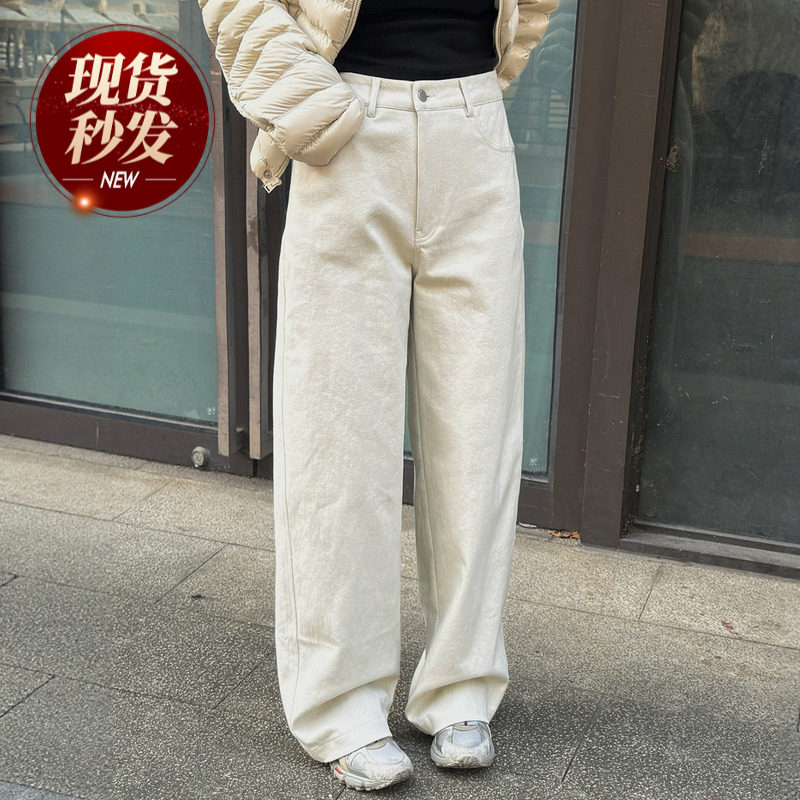 复古拖地加绒西装阔腿裤女欧洲站2025冬装新款欧货女装休闲裤子潮,女装/女士精品,休闲裤,淘宝优惠券,粉丝福利购,淘宝优惠卷