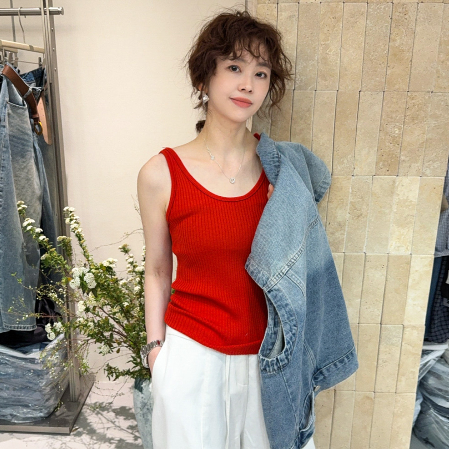 糖果色U领针织吊带背心女欧洲站2026春装新款欧货女装打底小衫潮