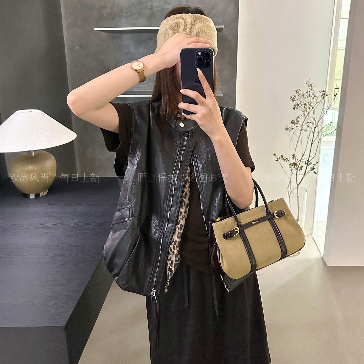 复古PU蛋白皮皮衣外套女欧货上衣