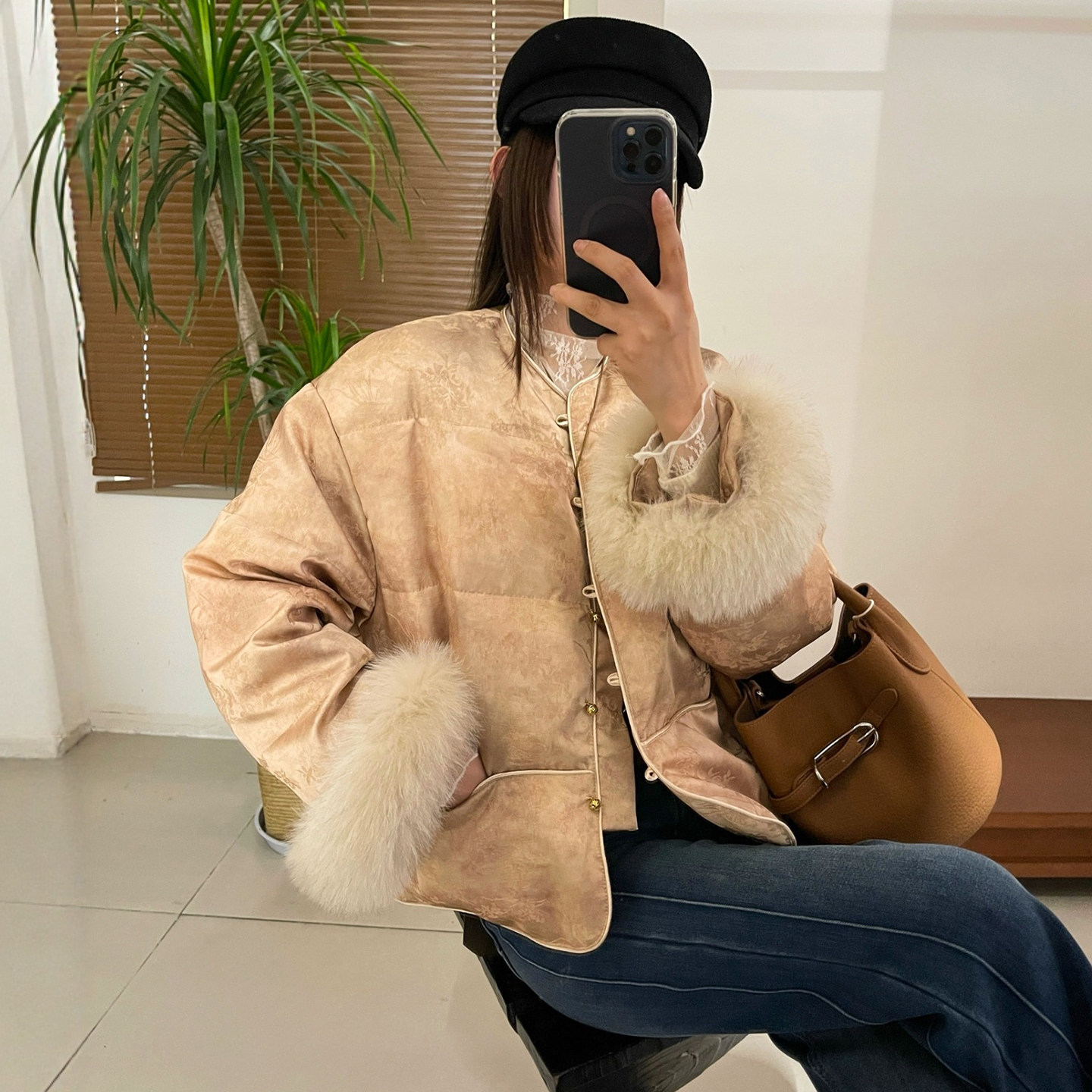 新中式国风羽绒服外套女欧洲站2025冬装新款欧货女装小个子上衣潮