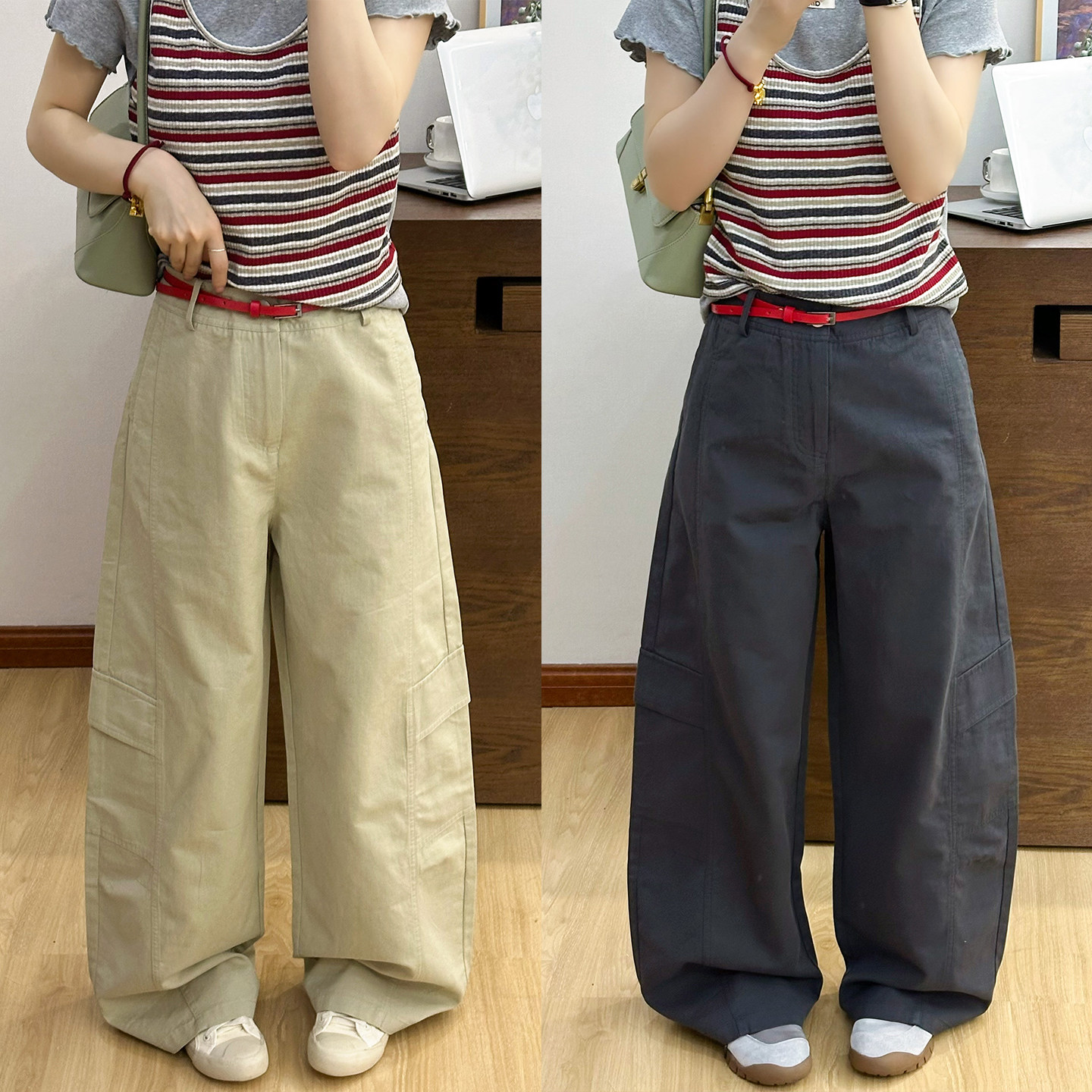 复古拖地工装阔腿裤女欧洲站2026春装新款欧货女装时尚休闲裤子潮