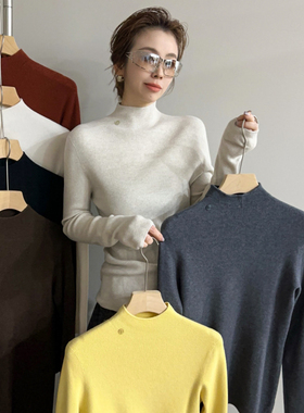 小半高领细羊毛针织衫女欧洲站2025冬装新款欧货女装时尚打底衫潮