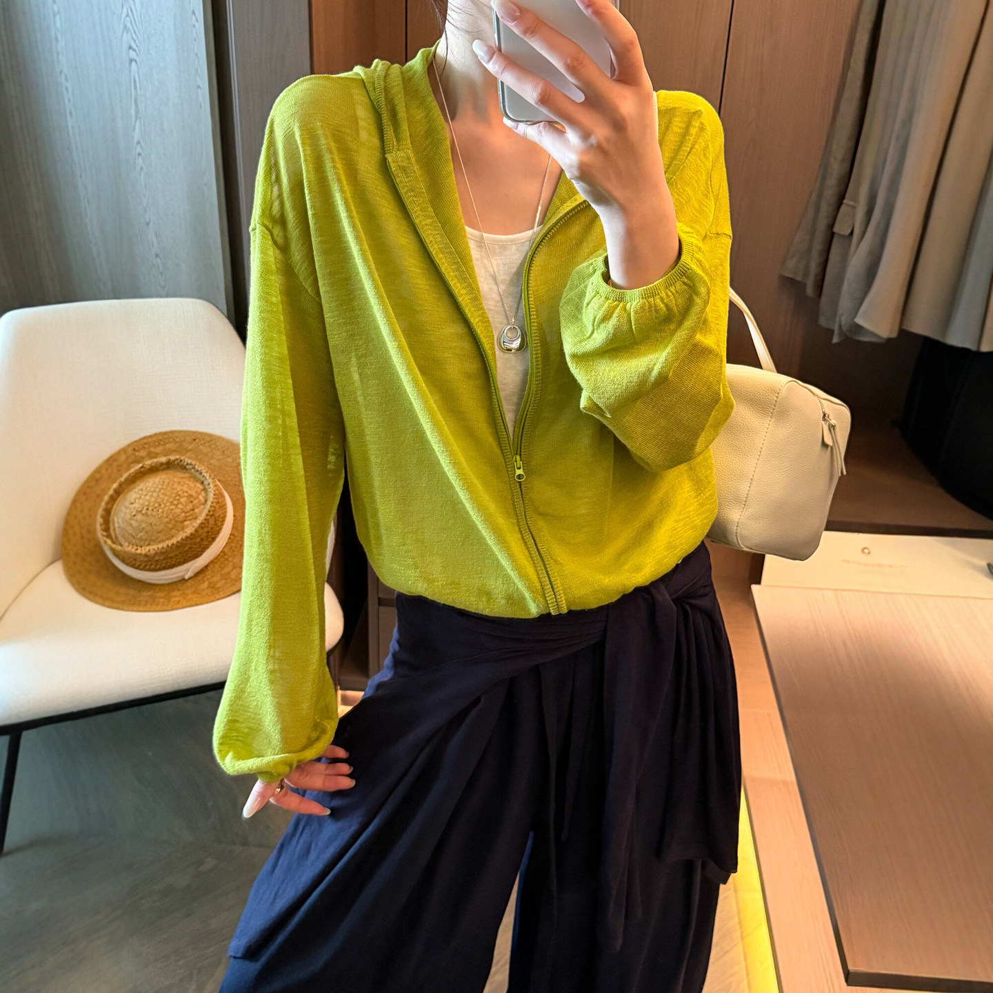 糖果色连帽冰丝针织开衫女欧洲站2026夏装新款欧货女装防晒上衣潮