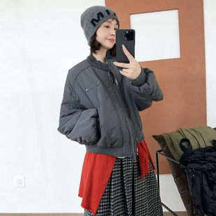 针织立领加棉棒球服外套女欧洲站2026秋季新款欧货女装棉衣棉服潮