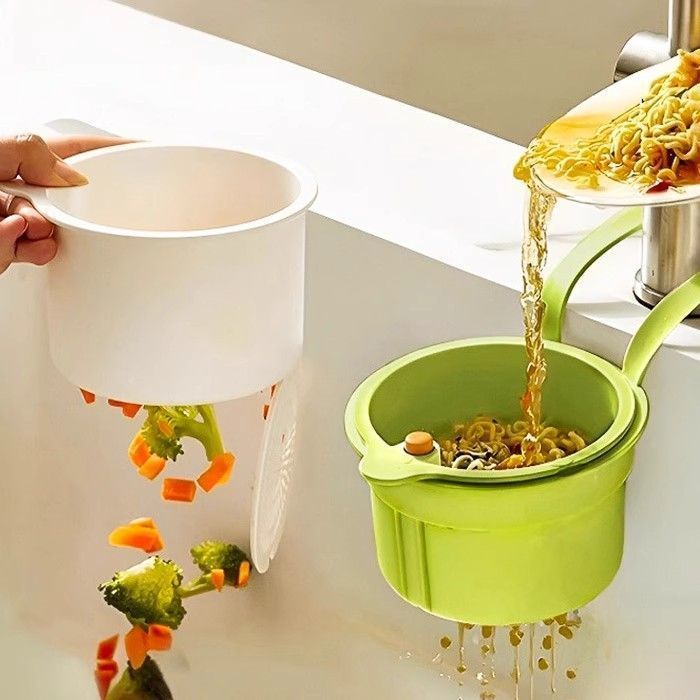 贝凯水槽厨房沥水篮挂篮水龙头残渣分离过滤置物架收纳滤水沥水架