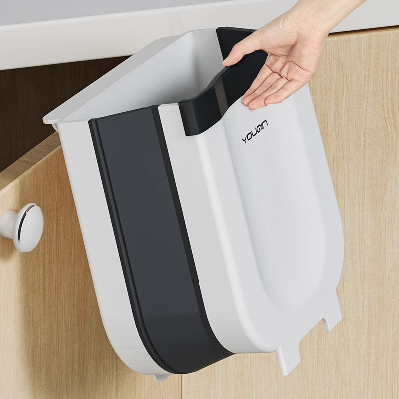 厨房垃圾桶家用壁挂式可折叠