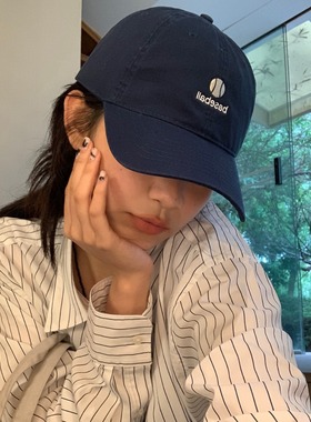 Vva Kataki【baseball】美式字母刺绣水洗软顶棒球帽子女百搭休闲