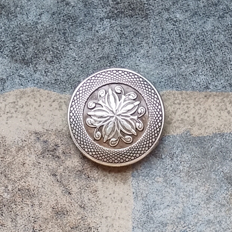 皮雕皮艺搭配五金古银装饰扣 皮夹扣钱包财布扣唐草古银DIY皮具扣