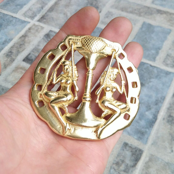 纯铜皮带扣腰带扣板扣纯黄铜38mm