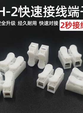 CH-2快速接线端子自锁按压阻燃LED两位接线柱吸顶灯通用接线端子