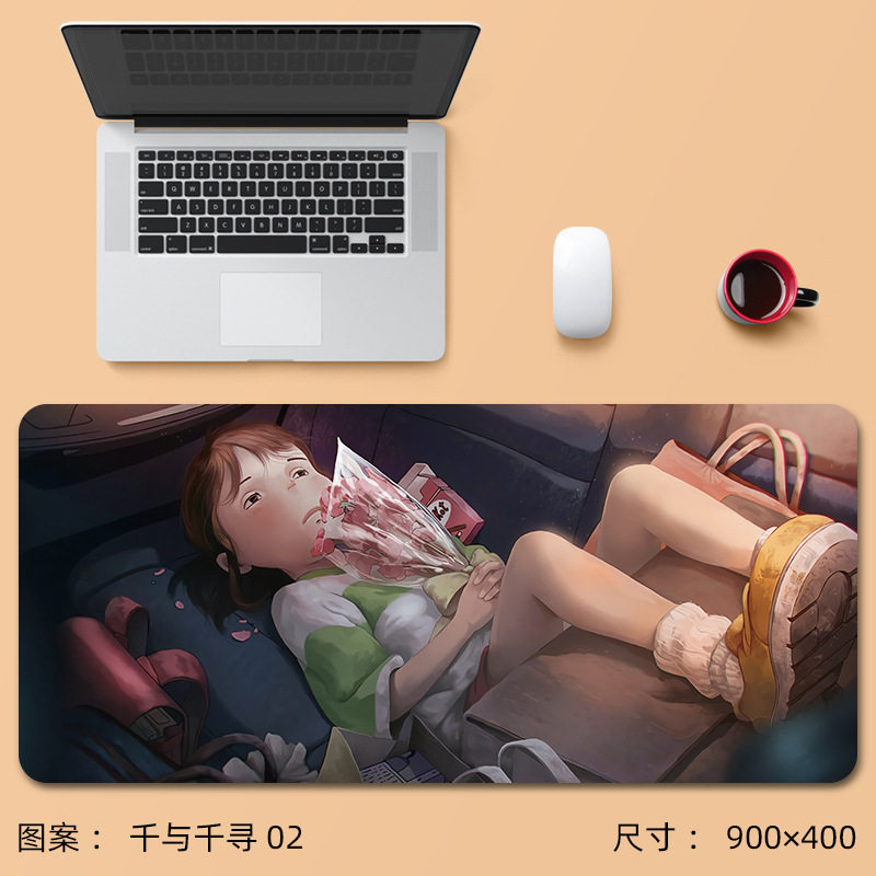 龙猫鼠标垫超大宫崎骏千与千寻波妞学生书桌垫子电脑键盘