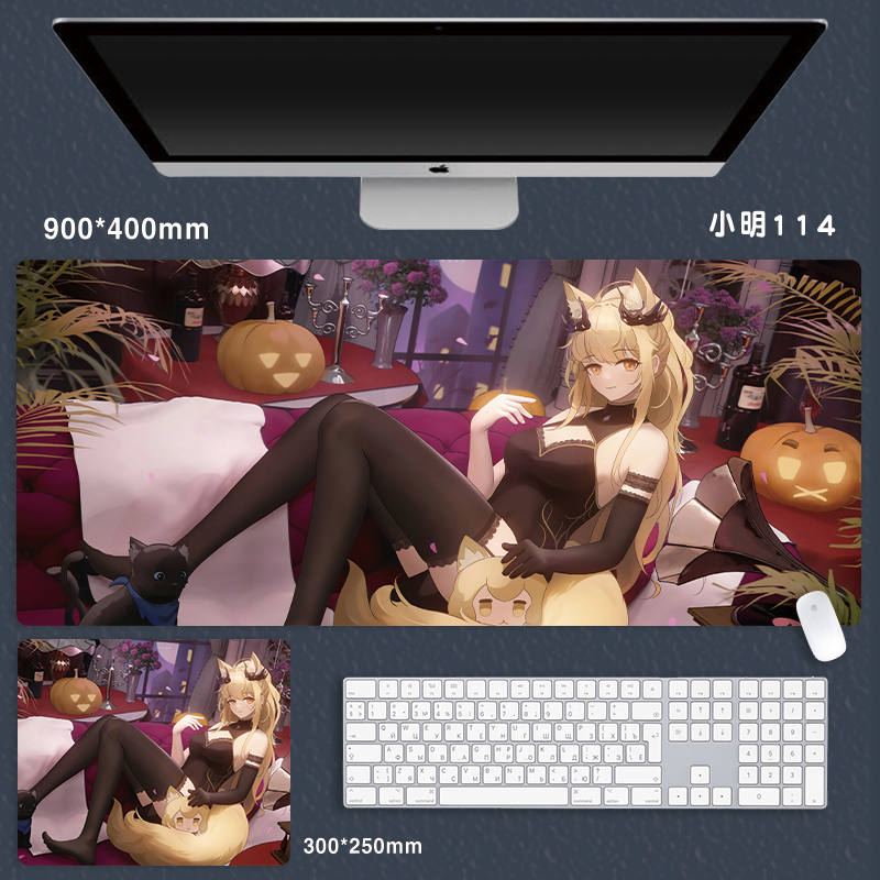 明日方舟鼠标垫超大号男女生动漫游戏小号迷你电脑键盘