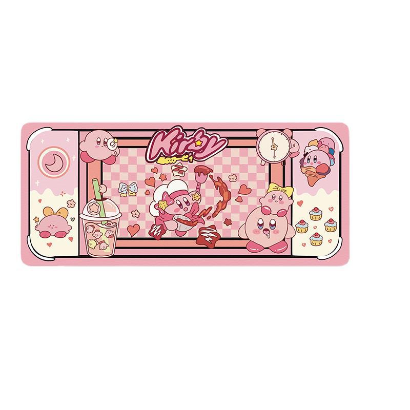 星之卡比鼠标垫超大皮纯色办公桌垫笔记本电脑键盘垫简约