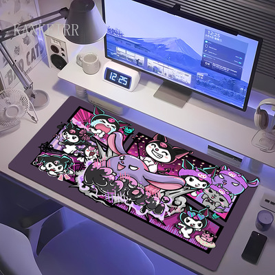 鼠标垫Kuromi可爱鼠标垫新到货大型游戏防滑Mausepad L XL XXL玩