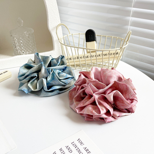 法式 复古高级感缎面大肠发圈女扎头发绳头花气质皮筋丸子头饰发饰