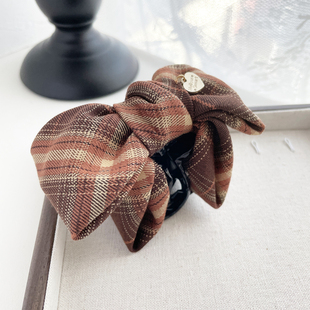 原创法式 蝴蝶结抓夹发饰公主头发夹女后脑勺大号鲨鱼夹子头饰发卡