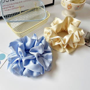 原创发饰复古波点大肠圈三层发圈皮筋扎头发绳缎面头饰丸子头花