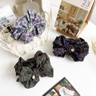 法式 发夹复古腰果花蝴蝶结发抓夹后脑勺盘发饰女高级感头饰鲨鱼夹