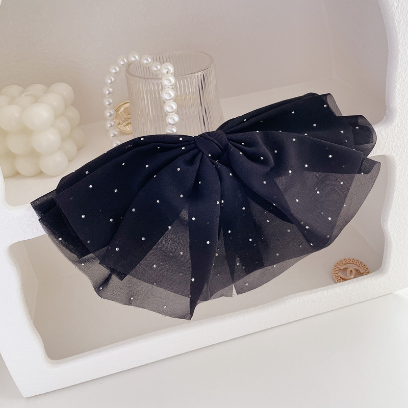 法式复古高级感大蝴蝶结发夹黑色发饰马尾夹雪纺顶夹后脑勺头饰女,饰品/流行首饰/时尚饰品新,发饰,淘宝优惠券,粉丝福利购,淘宝优惠卷