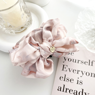 原创温柔古风高级发饰气质蝴蝶结发抓夹盘发夹大号气质后脑勺头饰