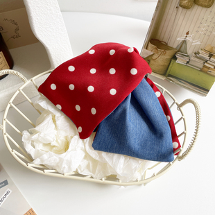 饱满后脑勺发饰波点三角抓夹大号鲨鱼夹发量多发夹蝴蝶头饰盘发抓