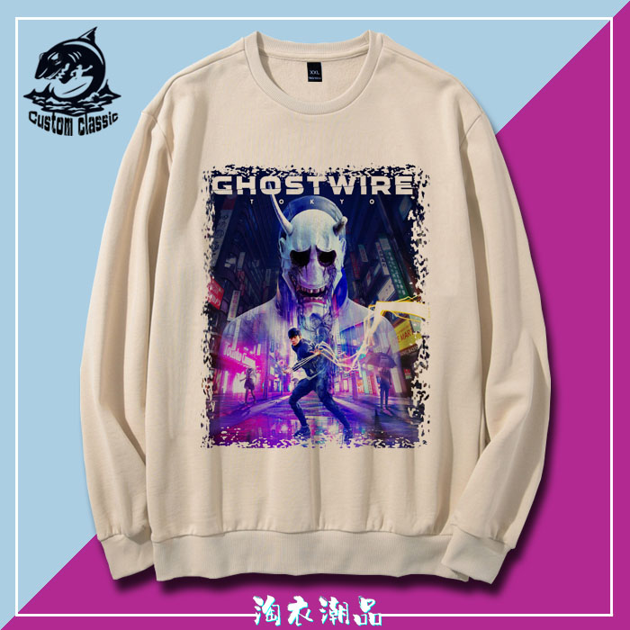 幽灵线 东京 Ghostwire Tokyo 般若长袖卫衣运动上衣外套头男女秋