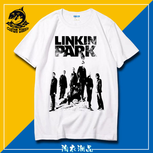 林肯公园LINKIN PARK 摇滚朋克重金属嘻哈 短袖T恤男女运动宽松夏